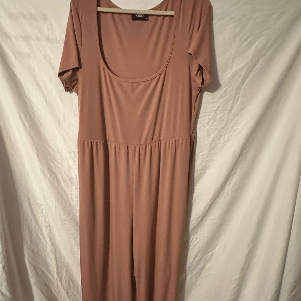 Cider Dusty Rose Short Sleeve Dress